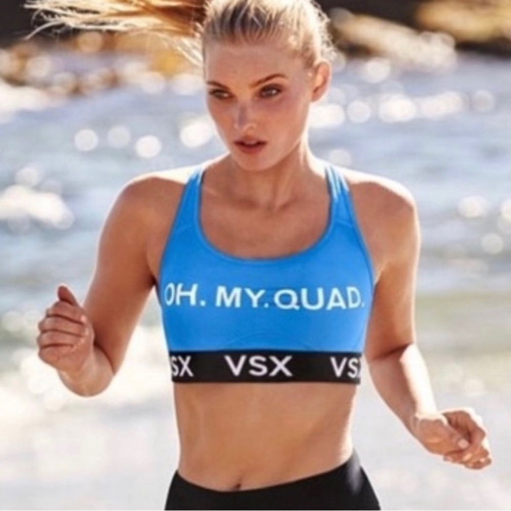 VSX Oh My Quad Victoria’s Secret Sports Bra Small Blue